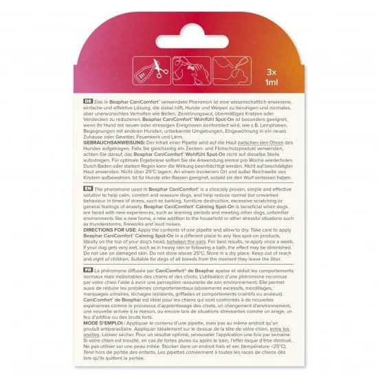 Beaphar CaniComfort Calming Spot On - успокояващи капки с феромони за кучета 17