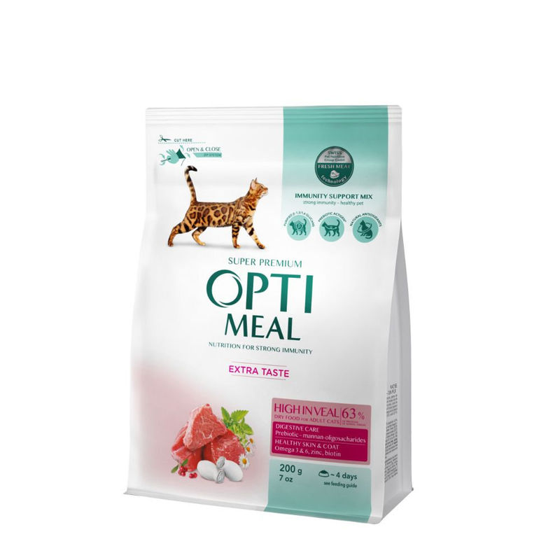 OPTIMEAL CAT ADULT WITH VEAL Супер премиум храна за котки с телешко 10