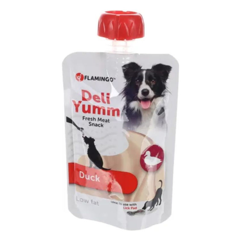 Течно лакомство Flamingo Deli Yumm за куче с патешко 0.090 кг.