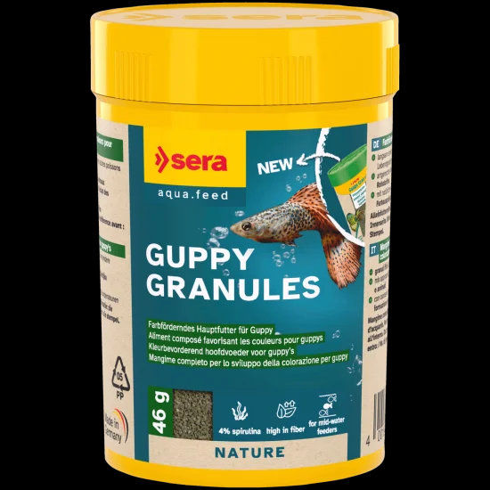 sera Guppy Granules 46 г - гранулирана храна за гупи