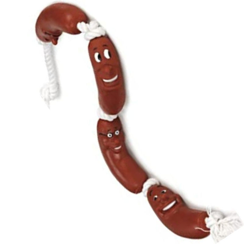 Кучешка играчка Beeztees 4 наденички на въже микс