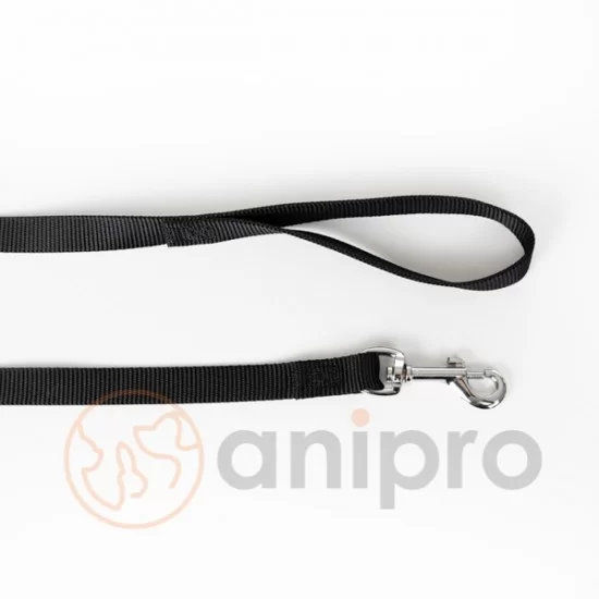 anipro Sport+ повод от лента 2.0/200см черен - удължаващ се 3