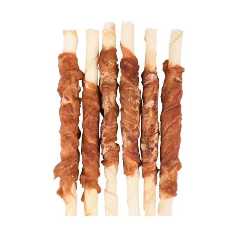 Солети от пресована телешка кожа Flamingo R’hide sticks, обвити в патешко  70 гр.