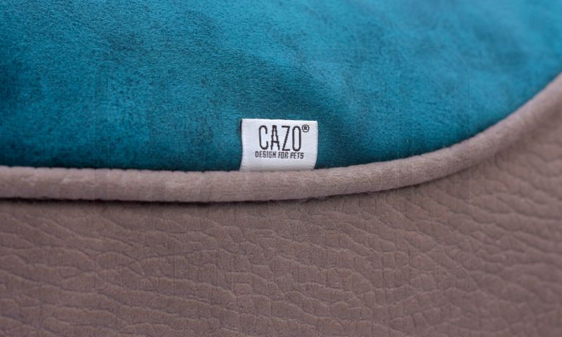 Меко кучешко легло, изработено от кадифе и еко кожа CAZO Velvet 63 x 48 см.