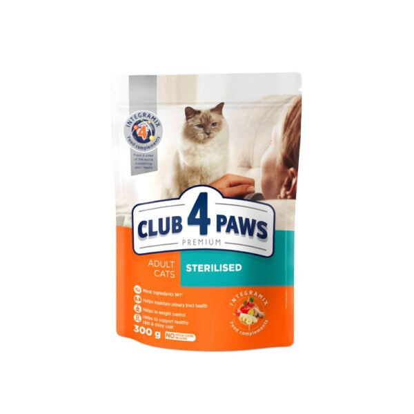 CLUB 4 PAWS CAT ADULT STERILIZED Пълноценна, премиум храна за котки 13