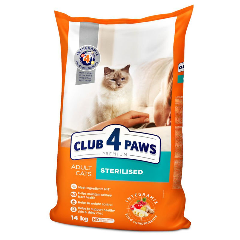 CLUB 4 PAWS CAT ADULT STERILIZED Пълноценна, премиум храна за котки 2