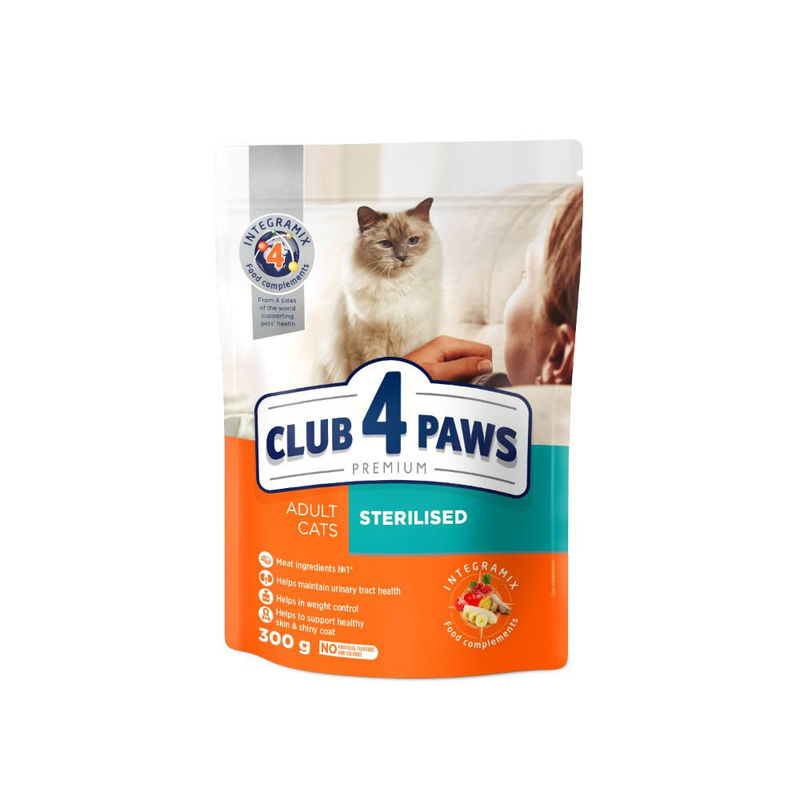 CLUB 4 PAWS CAT ADULT STERILIZED Пълноценна, премиум храна за котки 14