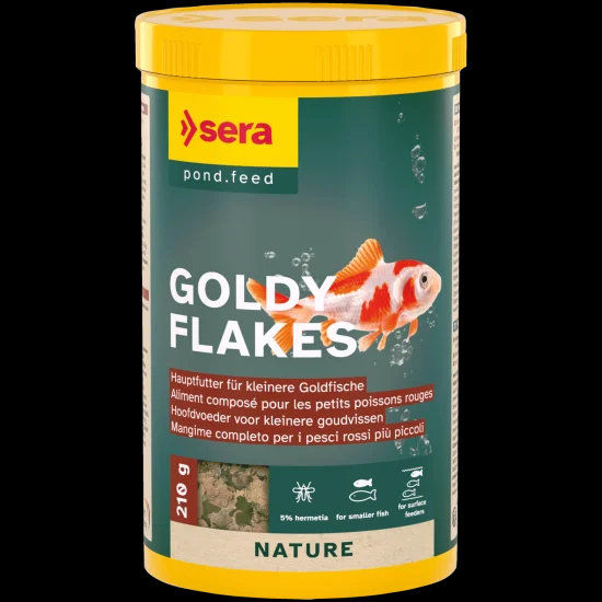 sera Goldy Nature 1000 мл / 210 г - натурална храна за златни рибки