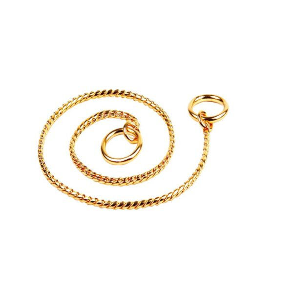Изложбен нашийник PET INTEREST Round Brass Snake Chain Gold 8