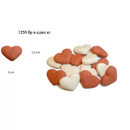 anipro бисквити  мини сърчица микс с вкус на ягода, 1кг плик