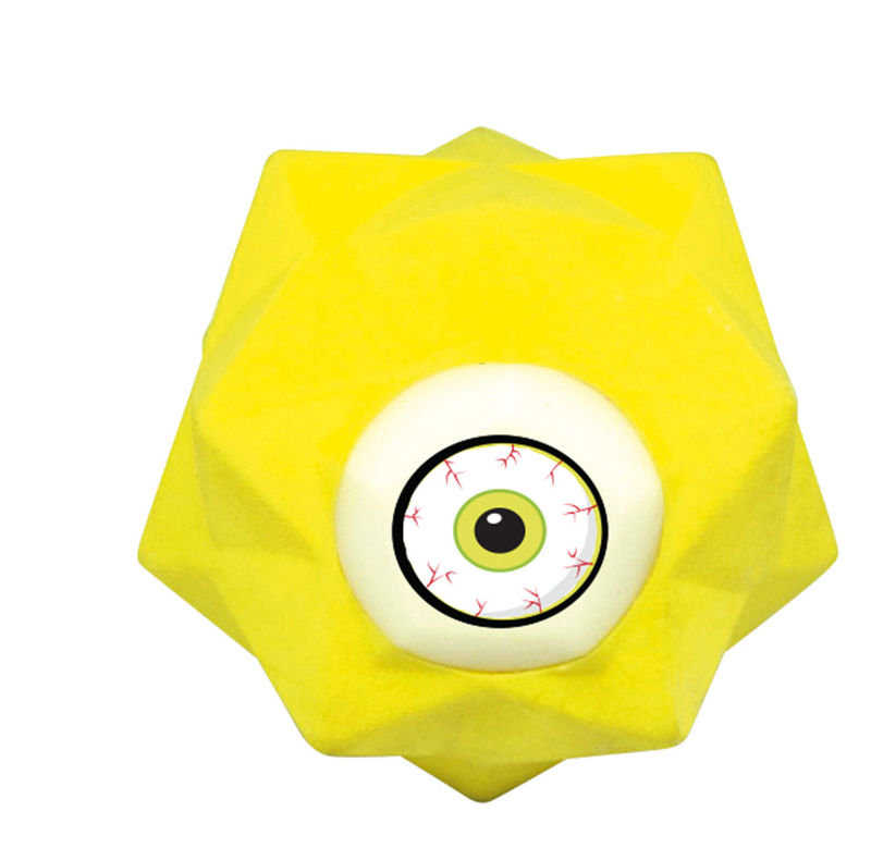 Супер Издръжлива Играчка за Кучета  MONSTER Record 6.3 см  – с отвор за лакомства, лесно отскачаща, без звук  Зелен 4