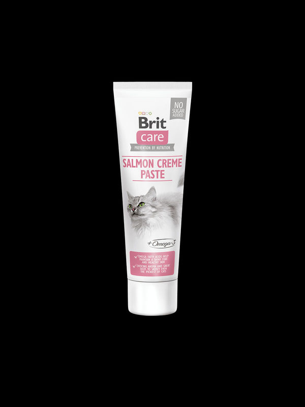 Brit Care Cat FUNCTIONAL PASTE SALMON CREME with OMEGA-3 – малцова паста с масло от сьомга и Омега-3 100гр. 0.100 кг.
