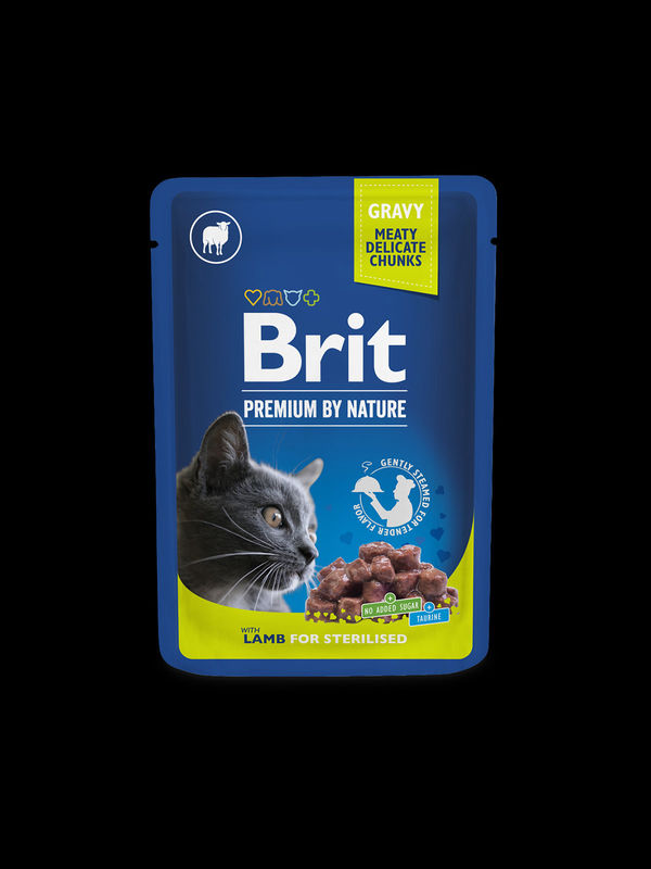 Brit premium cat pouches Lamb for Sterilized 100 g