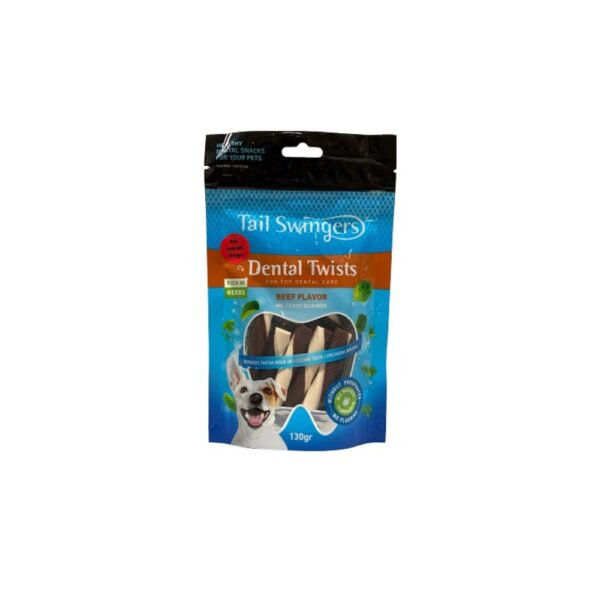 Дентално лакомство за куче TAIL SWINGERS Dental Twists Beef 9