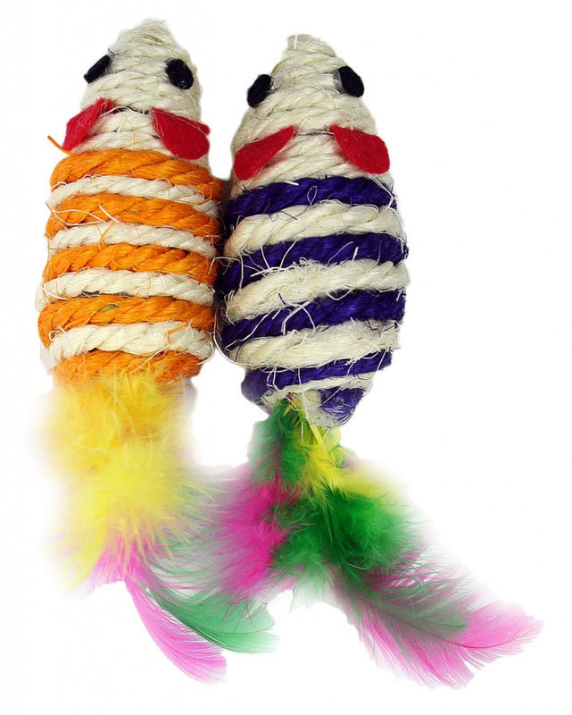 Kомплект от 2 сезалови мишки PET NOVA 7×3 см. микс 2