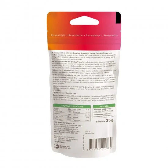 Beaphar StressLess билкови успокояващи хапки за котки, 35 г 15