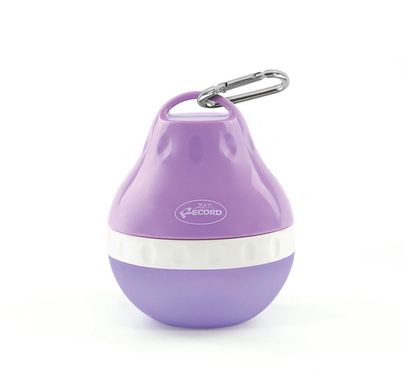 2в1 Бутилка + купичка за храна и вода Record 160 мл.  лилав 2