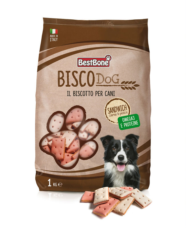 Кучешки бисквитки Record Bisco Dog – сандвич с пилешко месо и риба  1 кг. 3