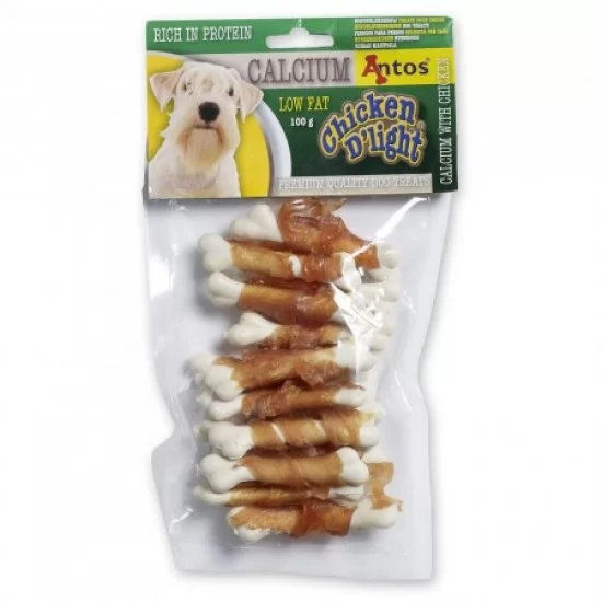 Antos Calcium Chicken D'light кокалчета обвити с пилешко месо, 100гр