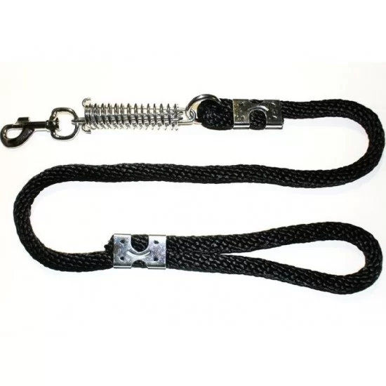 anipro повод въже ф14мм/120см черно с пружина