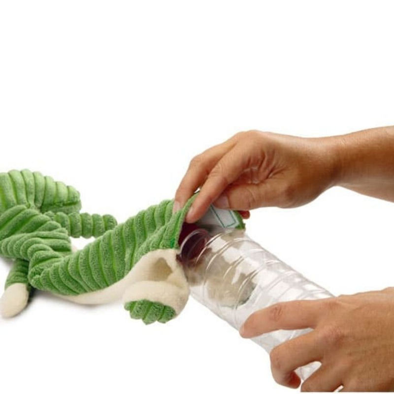 Плюшена играчка за куче Beeztees с място за бутилка – Динозавър Зелен 2