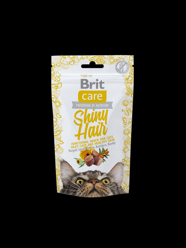 Brit Care Cat Snack Shiny Hair – лакомство за котки за красива козина 50 гр. 50 гр.