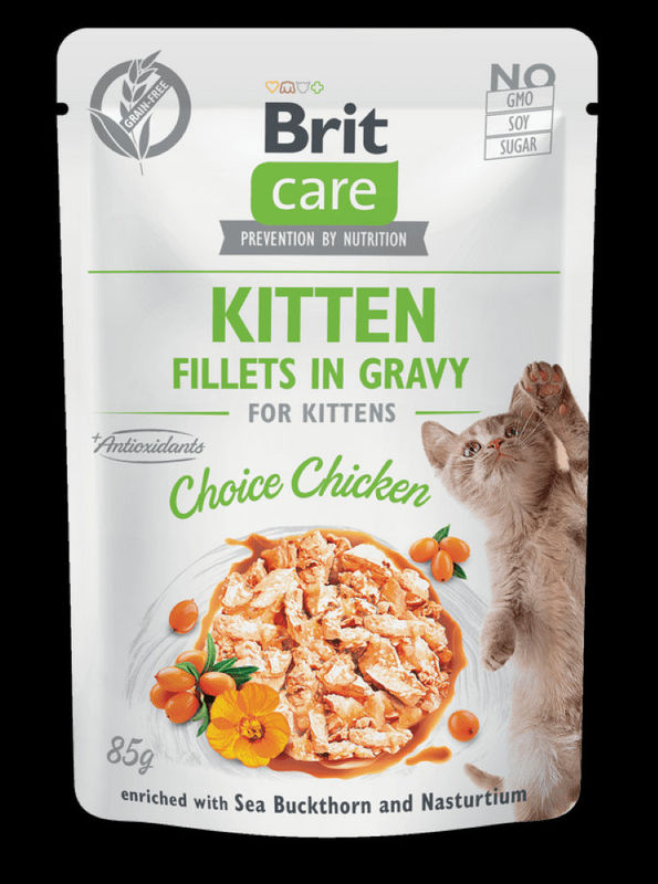 Brit Care Cat Kitten Fillets in Gravy Choice Chicken 85гр.