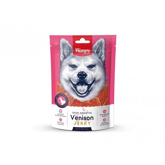 Wanpy Venison Jerky 100 г - премиум клас еленско филе, печено на фурна