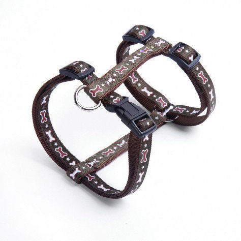 Нагръдник за кучета Record OSSICINI с кокалчета, кафяв XS