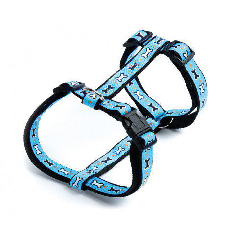 Нагръдник за кучета Record OSSICINI с кокалчета, син L