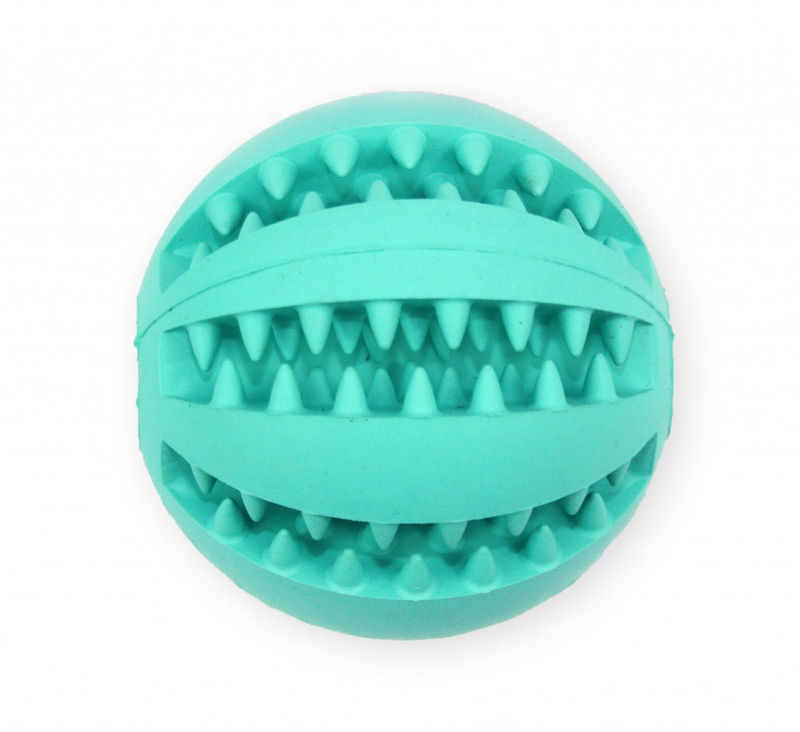 Играчка за кучета PET NOVA – Дентална топка 7см, с цвят и аромат на мента, с място за поставяне на лакомства 7.5 см. 3