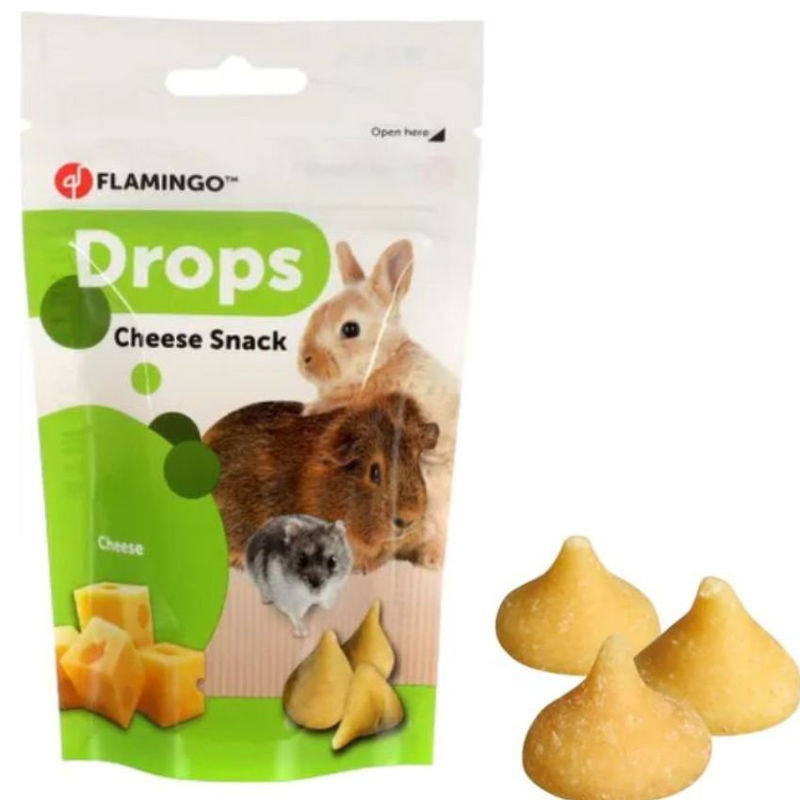 Лакомства със сирене Flamingo Cheese drops за гризачи  75 гр. 3