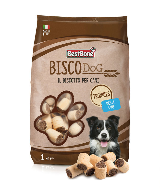 Кучешки бисквитки Record Bisco Dog с пълнеж от свинско и пилешко месо  1 кг.