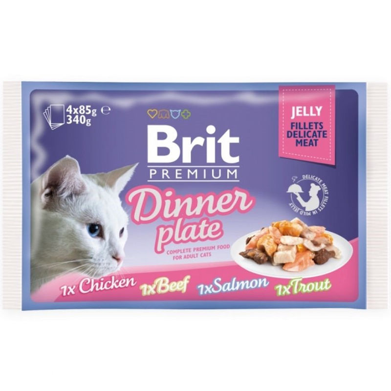 Brit Premium Delicate Fillets in Jelly – Порция паучове, месо в желе 4х85гр микс