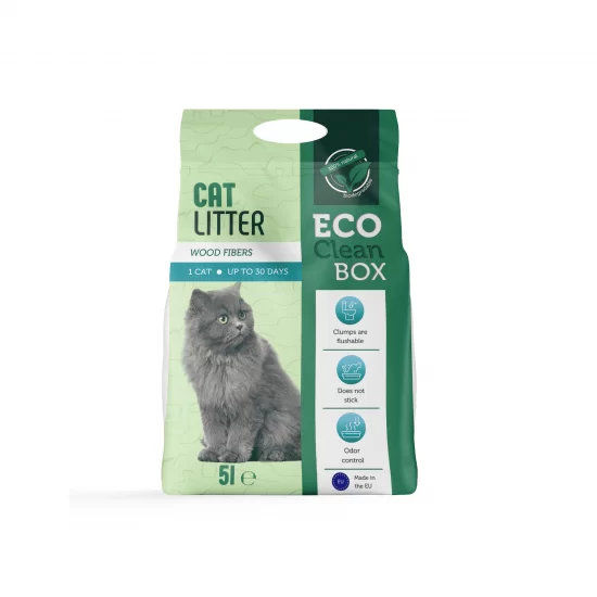 Eco Clean Box 5L - котешка постелка от дървесни фибри /на пелети/