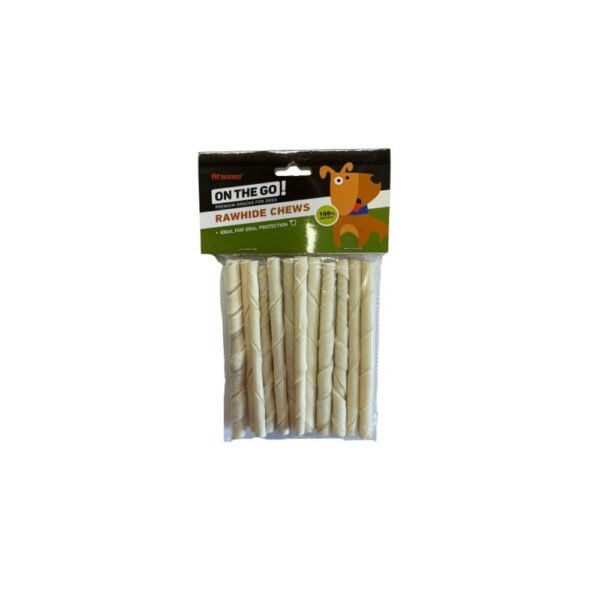 Кожени солети за куче ON THE GO Rawhide Twisted Sticks 13