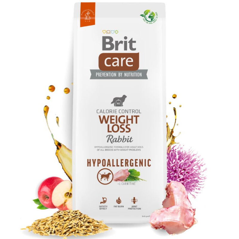 Супер премиум, хипоалергенна храна за кучета Brit Care Dog Hypoallergenic Mono Protein Weight Loss, монопротеинна, със заешко месо и бял трън 3 кг. 4