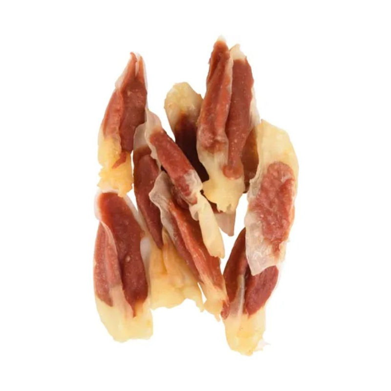 Лакомство за куче Flamingo Hapki Rabbit ear Заешки уши с патешко 85 гр.