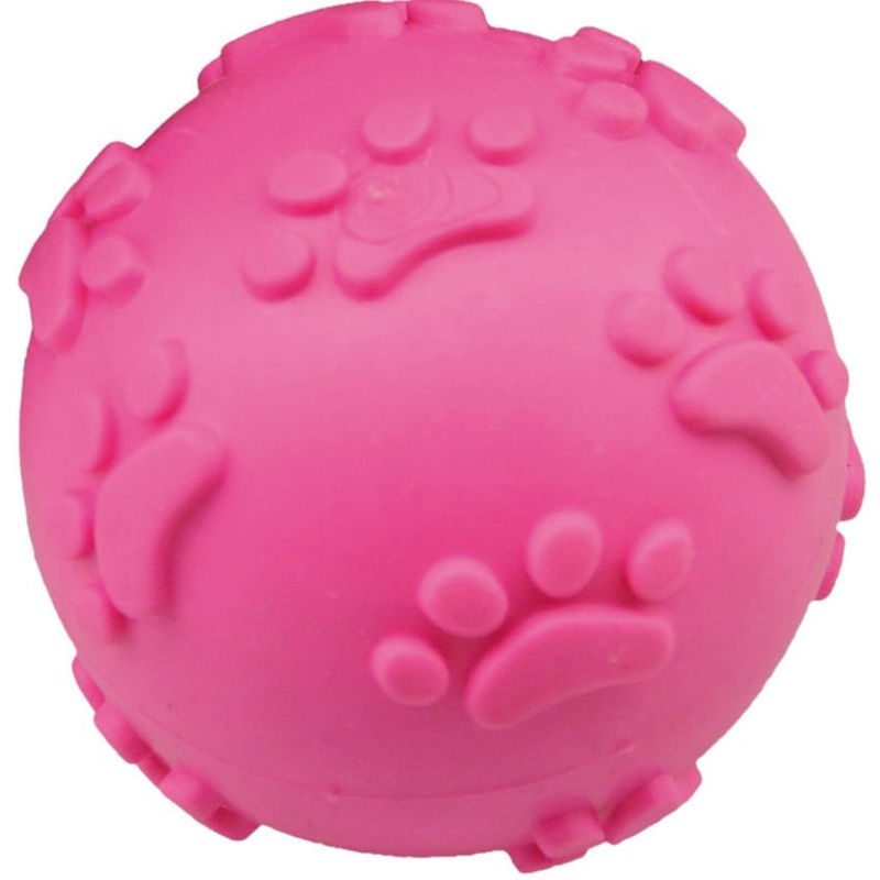 Гумена топка със звук Record 6 см Розов