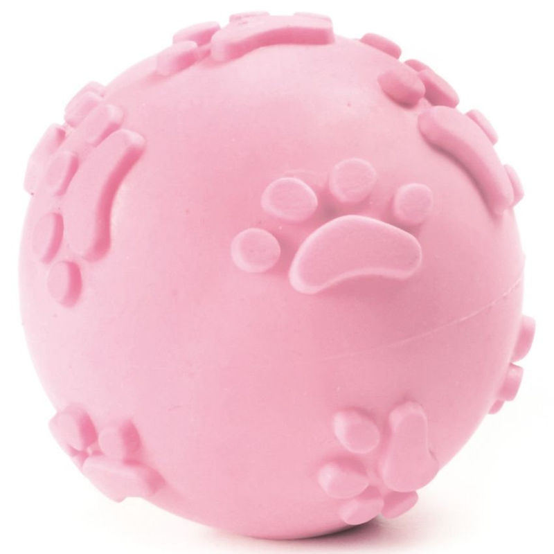 Гумена топка със звук Record 6 см Розов 2