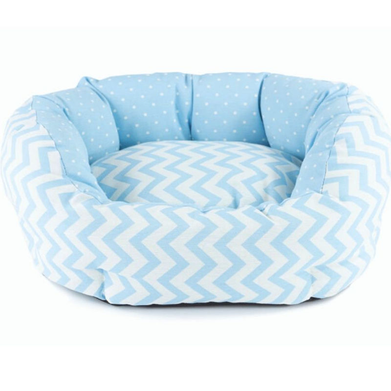 Prime Nanne Синьо кучешко легло Record  с подвижна възглавничка 50/45/18 см 2