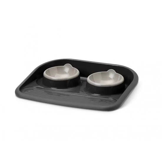 Kомплект за хранене Butler Happy Planet 45x36x8см, черно