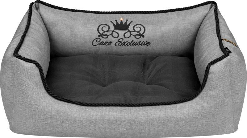 Луксозно кучешко легло Cazo Royal Line сив 95 x 75 см.