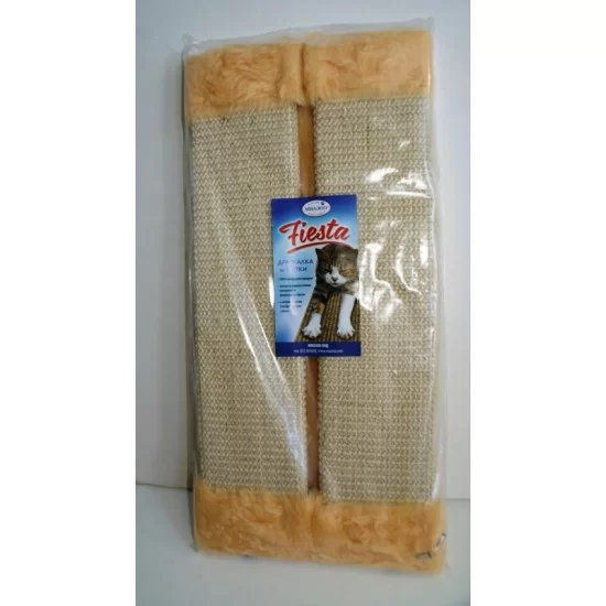 Драскалка Fiesta с плюш за ъгъл 51 х 24см, бежово, с котешка трева