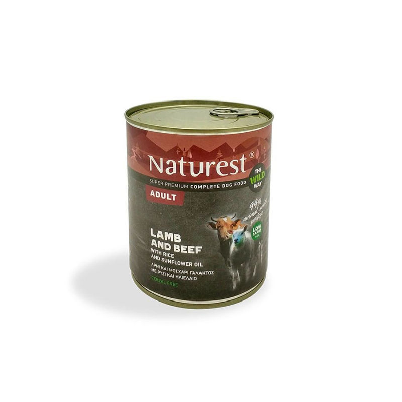 Консерва за куче – Агнешко и Говеждо с Ориз NATUREST Adult Lamb and Beef with Rice 6
