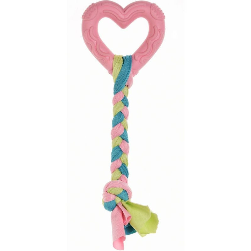 Гумена играчка за зъбки с въже Record 23 см син