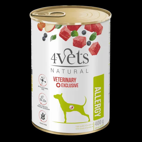 4Vets Dog Natural Allergy консервирана храна за кучета, против алергии, 400 г