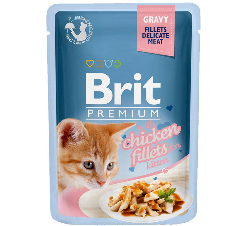 Brit Premium Cat Delicate – пилешки филенца в сос за малки котенца 85 гр. 85 гр.