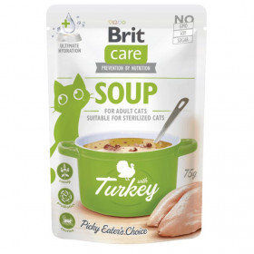 Деликатесен пауч за котки Brit Care Cat Soup with Turkey супа с пуешко месо, БЕЗ зърнени култури 2