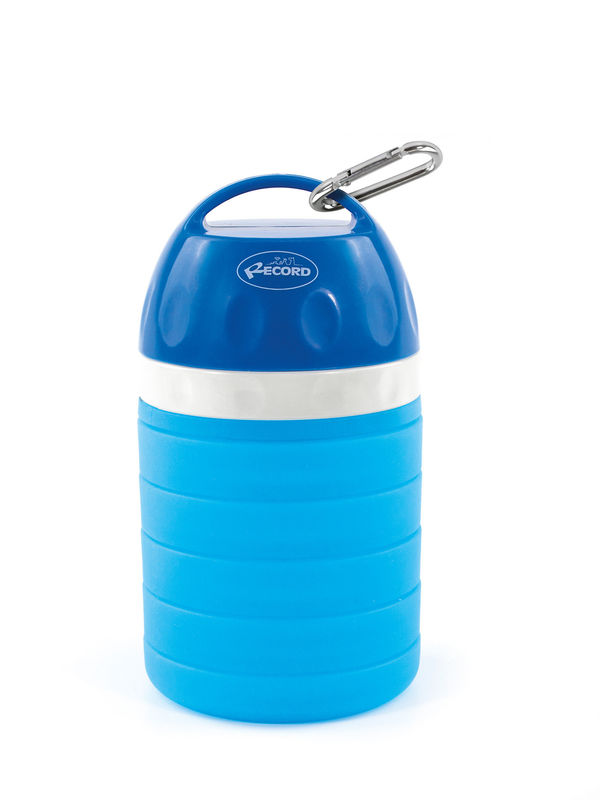 Иновативна 2в1 сгъваема бутилка + купичка 600 мл. Record Розов